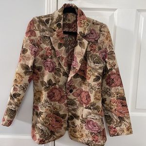 Jacquard floral blazer - vintage vibe - NEW